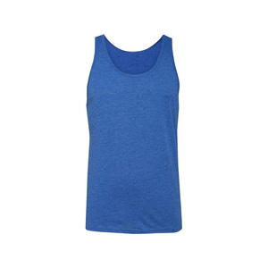 เสื้อกล้ามแขนกุดสีเทาสำหรับผู้ชาย คอกลม สีพื้น ผ้าฝ้ายถักลำลอง - Product Image 3