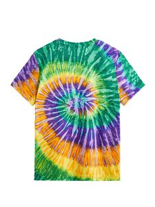 Camiseta de Cuello Redondo, Manga Corta, Corte Regular, Informal, para Mujer, Tie Dye, 100% Algodón, Primavera Verano, Transpirable, Diseño de Punto - Product Image 2