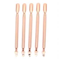 Pousse-cuticules double tête réutilisable en acier inoxydable de qualité professionnelle Morje pour manucure