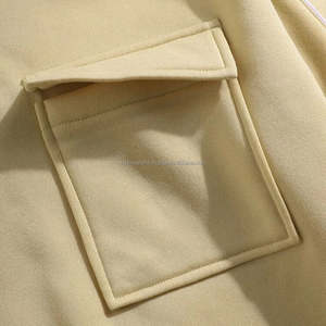 Sudadera con capucha de gran tamaño unisex personalizada para hombre, ropa de calle de estilo hip hop de invierno, patrón liso e estampado, forro polar teñido liso - Product Image 5