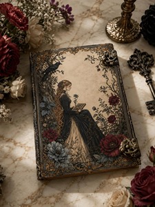 Grimoire Fairy Raven, journal en cuir relié à la main, livre gothique sorcière, livre des ombres, livre de sorts, 400+ pages, carnet - Product Image 4
