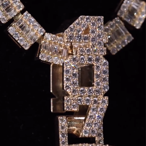 ผ่านการทดสอบเพชร Iced VVS มอยส์ซาไนต์ เงินแท้ 925 ชุบทอง 18K ได้รับการรับรองจาก GRA เครื่องประดับฮิปฮอปสุดหรู สร้อยพร้อมจี้ - Product Image 3