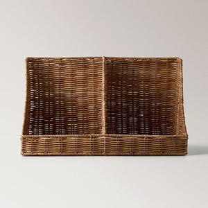 Rustic Rattan Magazine Holder Woven Book <b>Storage</b> Basket Handcrafted Decorative <b>File</b> Organizer Perfect For Kids Room - Product Image 3