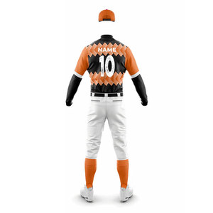 OEM Plus Size Top Selling Button Up Design Jersey Sublimation Stripe Design Printed Softball Adults Men's <b>Baseball</b> Uniform <b>Sets</b> - Product Image 3