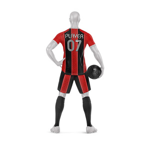 Conjunto de Camiseta y Pantalones Cortos de Fútbol Personalizados para Hombre, 100% Poliéster, Nombre del Equipo, Logotipo y Letras Impresas en la Parte Delantera, Transpirable, de Secado Rápido, Antibacteriano - Product Image 2