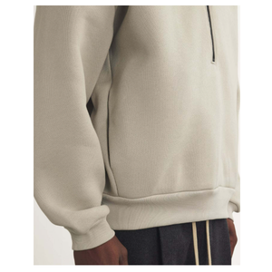 Sudadera unisex con media cremallera, cuello alto minimalista, diseño de hombros caídos y dobladillo acanalado, suave para hombre - Product Image 5