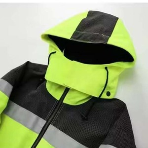 Unisex All Weather Work Utility Safety Jacket ANSI Class 1 High Visibility Two Tone Waterproof Breathable <b>LED</b> Flash Removable - Product Image 6