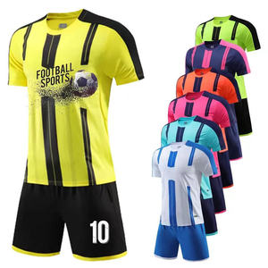 Men's Soccer Jersey Set Striped Sublimated Short Sleeve Moisture Wicking <b>Athletic</b> Fit All Seasons - Product Image 1