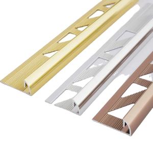 High-Quality Aluminum Tile Trim Profiles with Custom CNC Cutting Durable and Sleek Finishing for <b>Floors</b> and Walls - Product Image 1