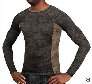 Eco-Friendly Men's Gym Fitness <b>Compression</b> <b>Shirts</b> Polyester Cotton Quick Dry Breathable Full Sleeve Customizable Sizes & Color - Product Image 6