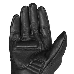 Gants de motard courts en cuir de haute qualité pour hommes, coupe-vent et protecteurs, gants courts à doigts coupés - Product Image 6