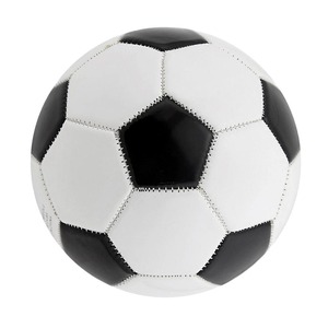 Ballon de football noir et blanc, design classique, durable, taille 5, emballage gonflé pour l'entraînement - Product Image 1