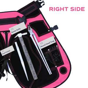 Juego de Herramientas Profesionales para Herrador: Cortaúñas para Pezuñas, Delantales de Cuero Rosa, Separador de Zapatos, Pinza de Cabeza Redonda y Prensa de Zapatos - Product Image 3