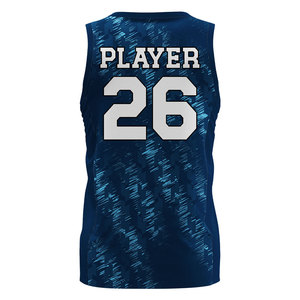 Maillot de basket personnalisé, col en V, sans manches, sublimation personnalisée, vêtements d'équipe avec logo, nom et numéro du joueur, vente en gros - Product Image 3