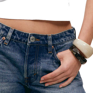 Short en jean taille haute pour femme, style décontracté d'été, en coton délavé, coupe droite, à ourlet effiloché et effet usé - Product Image 3