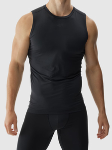 Débardeur de sport côtelé sans manches personnalisé OEM pour hommes, en polyester et élasthanne, idéal pour la course, la gym et le fitness - Product Image 1
