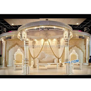 Grand Mandap de mariage indien, Mandap royal indien, Mandap à thème blanc pour mariage, à prix d'usine, décoration d'événements en Australie, en promotion - Product Image 1