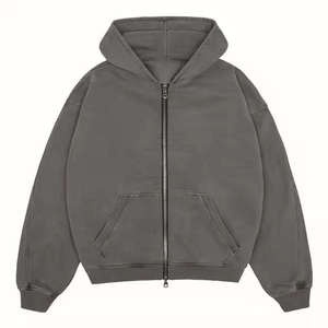 Sweat-shirt pour homme en coton polyvalent à double fermeture éclair, confortable et respirant, idéal pour un usage quotidien, 360g - Product Image 2