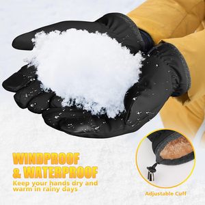 Gants de cyclisme chauds pour l'hiver, gants de ski imperméables pour hommes et femmes, conduite, vélo, course à pied - Product Image 4