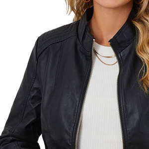 Premium Women's Genuine Leather Jacket Top Selling Winter Genuine Leather Jacket Custom Made Letterman Style For Women - Product Image 4