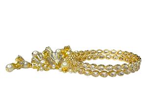 Bracelets tendance en or plaqué or scintillant avec perles Jhumki, pour mariages et fêtes, prix de gros premium, exportation mondiale - Product Image 2