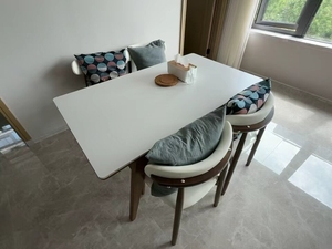 Solid Modern <b>Dining</b> <b>Table</b> Set Sintered Stone Top Eco-Friendly <b>Extendable</b> Design 6 Back Chairs for <b>Dining</b> Room Hotel Apartment - Product Image 4