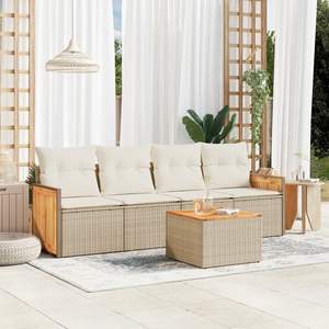 Conjunto de Sofás de Jardín Color Beige - Product Image 1