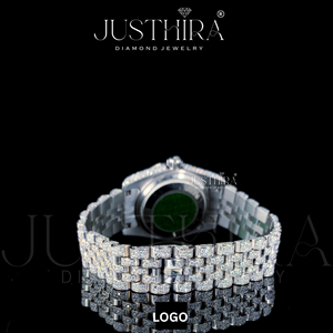 Reloj de Diamantes de Lujo Premium Totalmente Cubierto de Diamantes – Edición Premium Shine Royal Iced Diamond – Pieza de Lujo de Alta Gama - Product Image 5