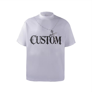 Custom Cross Print Short Sleeve T-Shirt <b>Men</b> Street Style Cotton O-Neck Jersey Fit - Product Image 1