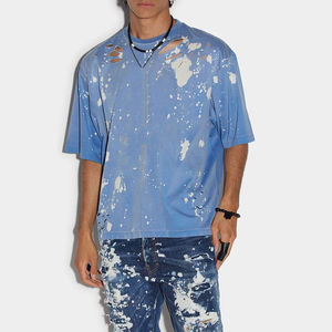 Camiseta de Hombre 100% Algodón, Lavado Ácido, Estilo Vintage Desgastado, Logotipo Impreso, Estilo Urbano, Transpirable y de Secado Rápido - Product Image 6