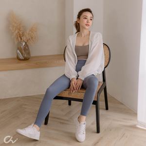 Taiwán hizo alta cintura elástica sólido secado rápido cuatro vías estiramiento ecológico medias deportivas de nailon para mujeres-OEM/ODM/venta al por mayor - Product Image 5