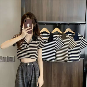 เสื้อเชิ้ตผู้หญิงแขนสั้นลำลองผ้าถักคอตตอน/ใยไผ่ระบายอากาศได้ดีทรงปกติจากท็อปช็อป - Product Image 1