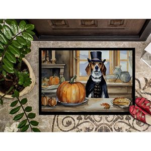 Beagle Automne Cuisine Citrouilles Paillasson Antidérapant Lavable Low Pile 24H X 36W Intérieur Extérieur Avant Porte Tapis pour Entrée - Product Image 3