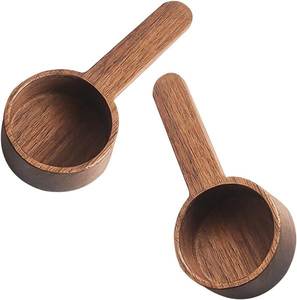 Cuillère à café en bois écologique au design classique haut de gamme, finition miroir, manche long, ustensile de cuisine durable - Product Image 2