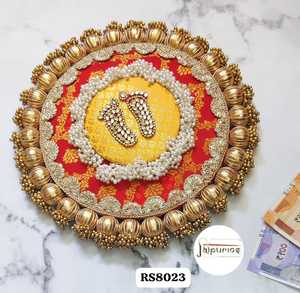 Assiette décorative traditionnelle artisanale Jaipurios en MDF de 10 pouces à poser au sol, pour la décoration festive de Diwali dans le salon et la maison - Product Image 2