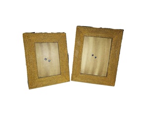 Rectangle Metal Photo <b>Frame</b> <b>Gold</b> Finish Beaded Texture Durable Design - Product Image 1