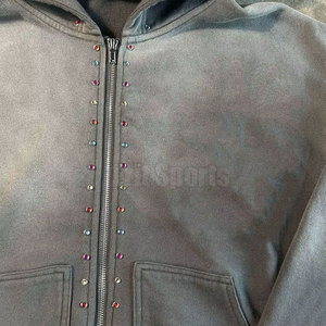 เสื้อฮู้ดผู้ชายประดับเพชร ผลิตจากวัสดุคุณภาพดี น้ำหนักเบา คุณภาพเยี่ยม - Product Image 4