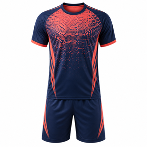 Servicio OEM, Conjunto de Fútbol Ligero a Cuadros, Manga Corta, Poliéster Transpirable, Uniforme Personalizado para Adultos - Product Image 2
