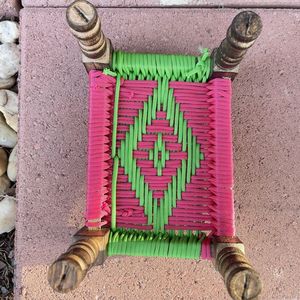 Plateau Charpai Rond en Bois Écologique Fait Main Style Vintage avec Motif Personnalisé et Corde, Idéal pour Hôtels, Restaurants et Cadeaux Promotionnels - Product Image 5