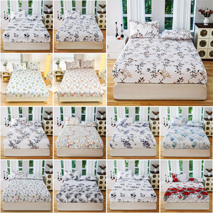 Draps-housses personnalisés en polyester imprimé feuilles de fleurs, antidérapants, pour la maison et l'hôtel (vente en gros) - Product Image 2