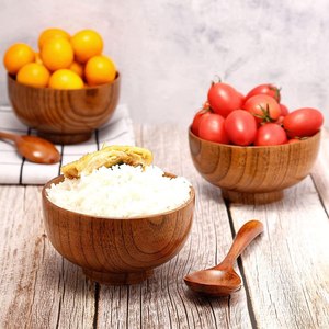 Bol à salade élégant en bois d'acacia, fabriqué à la main, fourni directement par l'usine, classique, sans plomb, compatible lave-vaisselle, durable et léger - Product Image 4