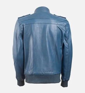 High Quality Custom Men's Leather Bomber <b>Jacket</b> Winter Vintage Style Waterproof Breathable Made in Pakistan - Product Image 4
