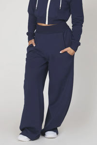 <b>Women</b> Mid Waist Pleated <b>Straight</b> <b>Leg</b> Fleece Breathable Eco-Friendly Drawstring Closure Regular Fit Casual Athletic Gym Yoga - Product Image 5