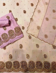 Premium Quality Luxury Womens Unstitched Hand Embroidered Dress Material for Eid Diwali Wedding and Party Wear - Product Image 6