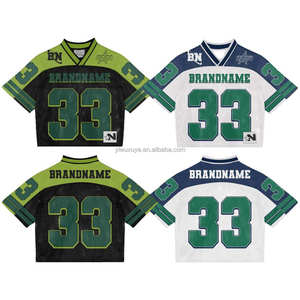 Op maat gemaakt ademend antibacterieel American Football shirt met korte mouwen, teamnaam op de voorkant, gepersonaliseerde naam en nummer - Product Image 1