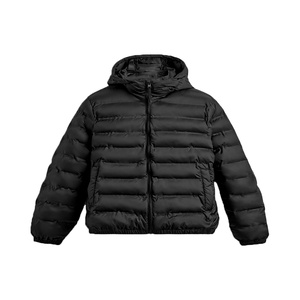 Veste d'hiver décontractée imperméable pour homme, avec col montant, logo imprimé OEM, option grandes tailles, poches, en polaire matelassée 300g - Product Image 1