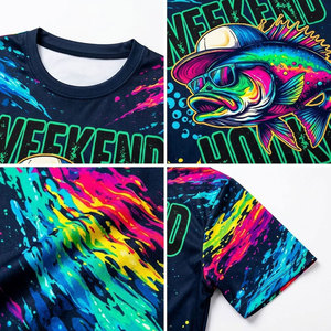 Weekend Hooker Fishing <b>T</b>-<b>Shirt</b> Men's Quick Dry Polyester UPF 50 Sublimation Print Outdoor Wear - Product Image 6