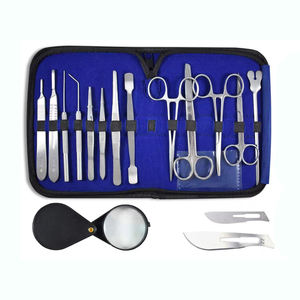 ชุดเครื่องมือผ่าตัดแบบแมนนวลคุณภาพสูง 16 ชิ้น สำหรับนักศึกษาแพทย์ ชุดผ่าตัดศึกษากายวิภาคของกบและแมลง ชุดเครื่องมือผ่าตัดพื้นฐาน - Product Image 1