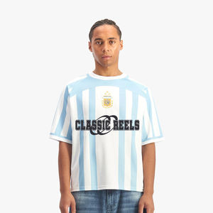 Camiseta de Fútbol a Rayas con Logotipo Personalizado de Alta Calidad - Jersey de Fútbol Sublimado - Camiseta Deportiva de Secado Rápido para Hombre OEM - Product Image 5