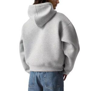 Custom Heavyweight <b>Zip</b> <b>Up</b> Hoodie Oversized Blank <b>Fleece</b> Sweatshirt Full <b>Zip</b> Drop Shoulder <b>Men</b> Plain Zipper Jacket - Product Image 6